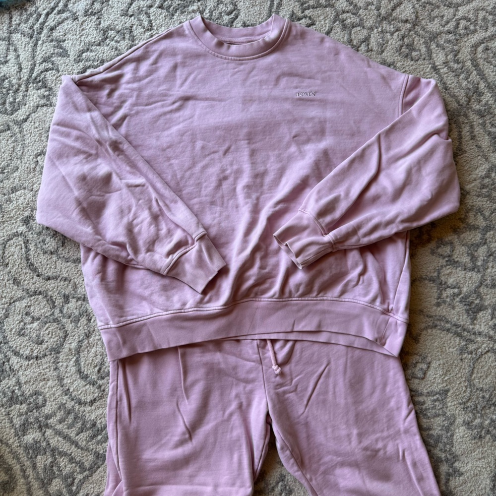 Levi's Pink hoodie Set Soft Cotton Blend